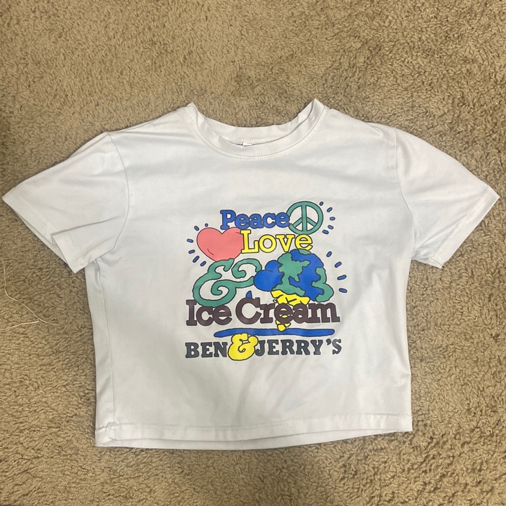 peace love ice-cream Ben&jerry’s Cropped T shirt!